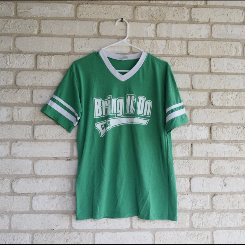 Vintage Green "Bring it On" Ringer T-shirt
